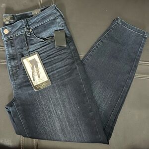 Rachel Roy Mid-Rise Ankle Skinny Jeans in Dark Blue